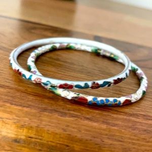 VTG CHINESE ASIAN CLOISONNE ENAMEL BANGLES